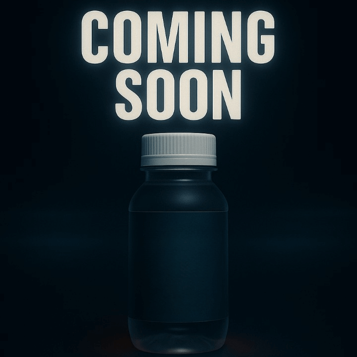 Meal replacement drink bottle with 'Coming Soon' text, designed to boost energy and provide smart nutrition.