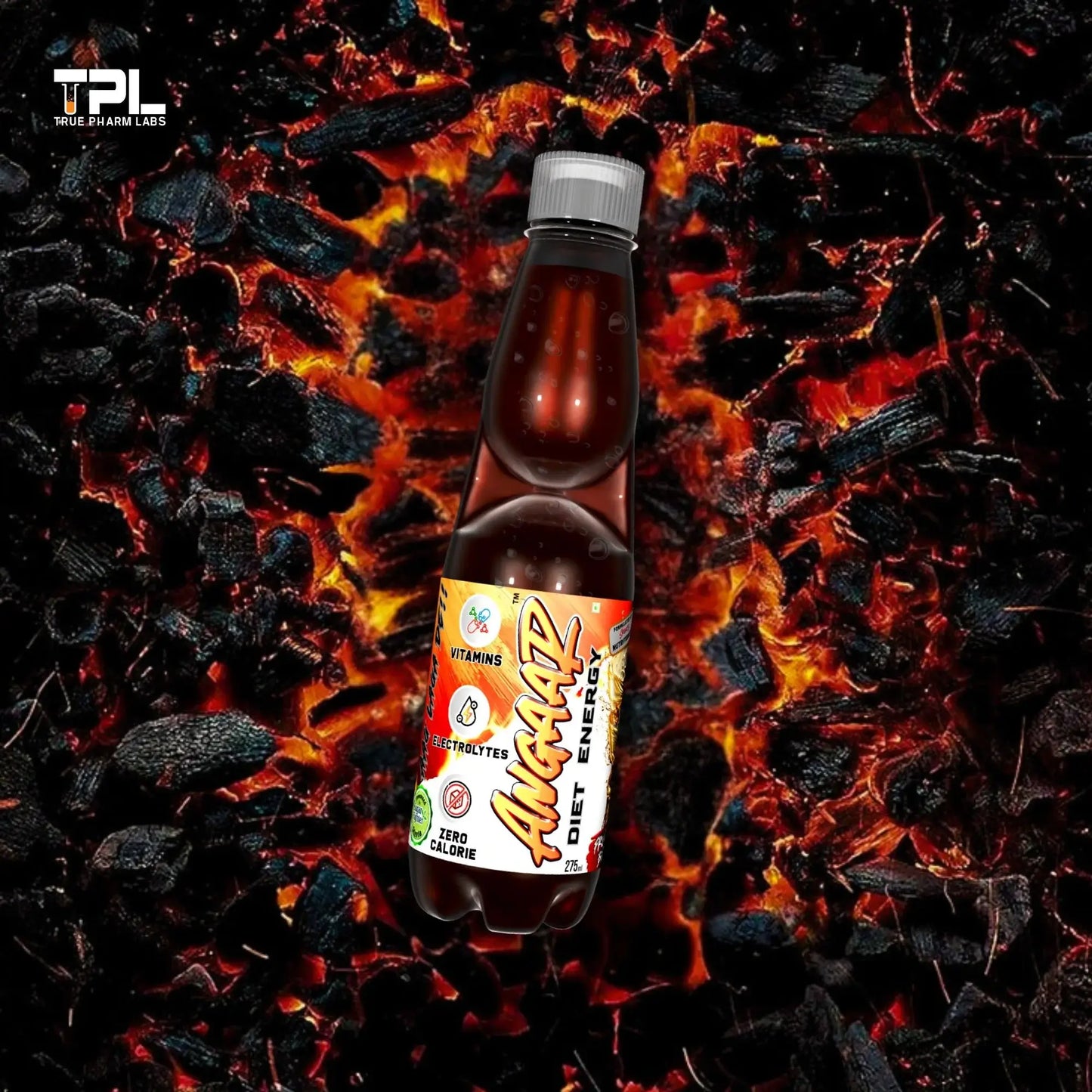 ANGARR ENERGY drink pack of 6 featuring crash-free energy, available in Orange & Fruit Beer flavors, sugar-free and gym-friendly.